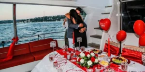 valentine's day on a yacht